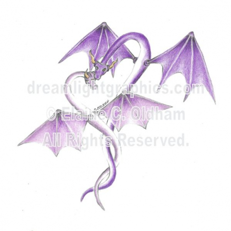 Mating Flight - print of drawing (c) by Elaine C. Oldham
