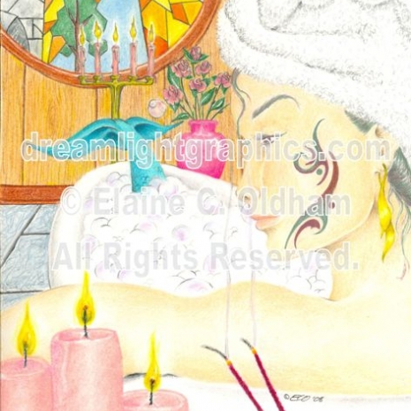 A Day at the Spa (c) 2008 Elaine C. Oldham, all rights reserved