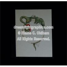 Dragon Trimmings greeting card © 1998 by Elaine C. Oldham, all rights reserved.