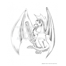 Sweet Treat - standard print of drawing by Elaine C. Oldham