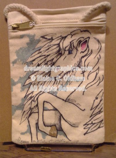 Pegasus hand-drawn bag image