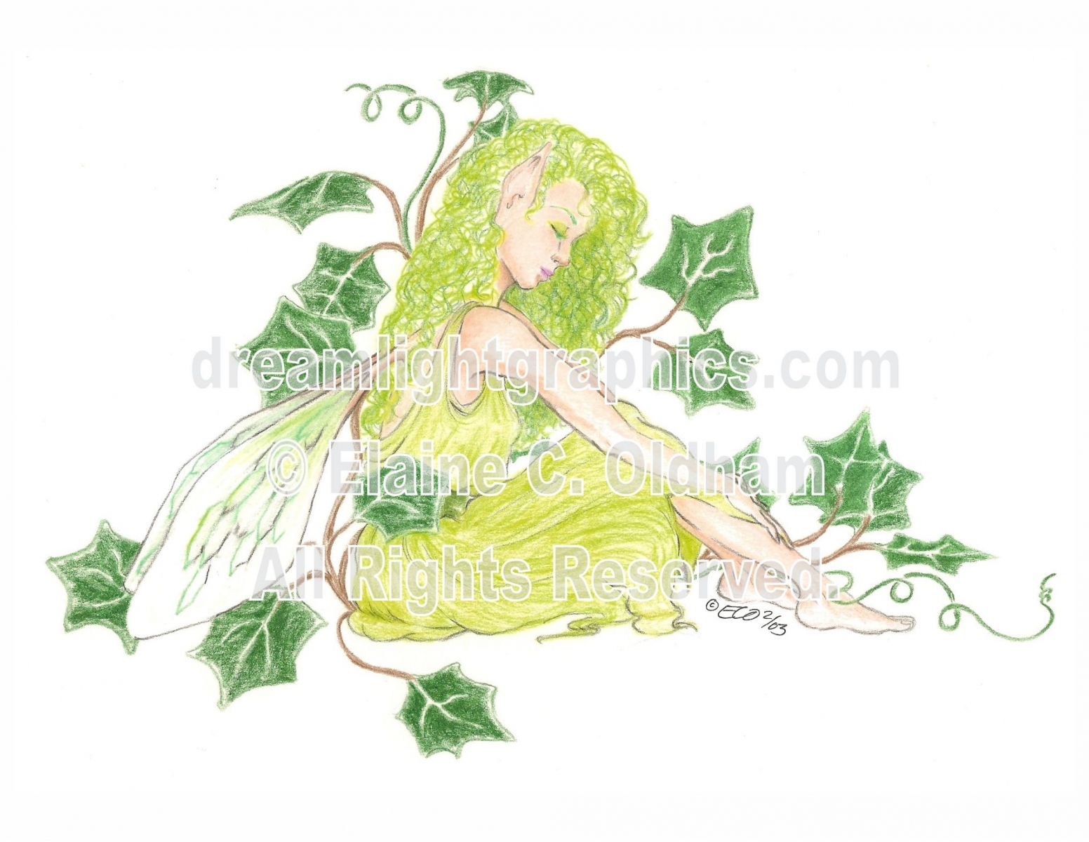 Fairy in Ivy print image