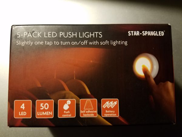 Star-Spangled LED Push Lights box