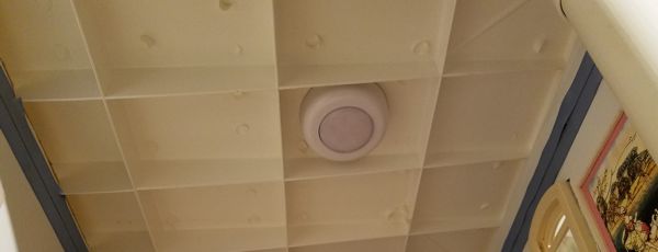 Push light on diorama ceiling